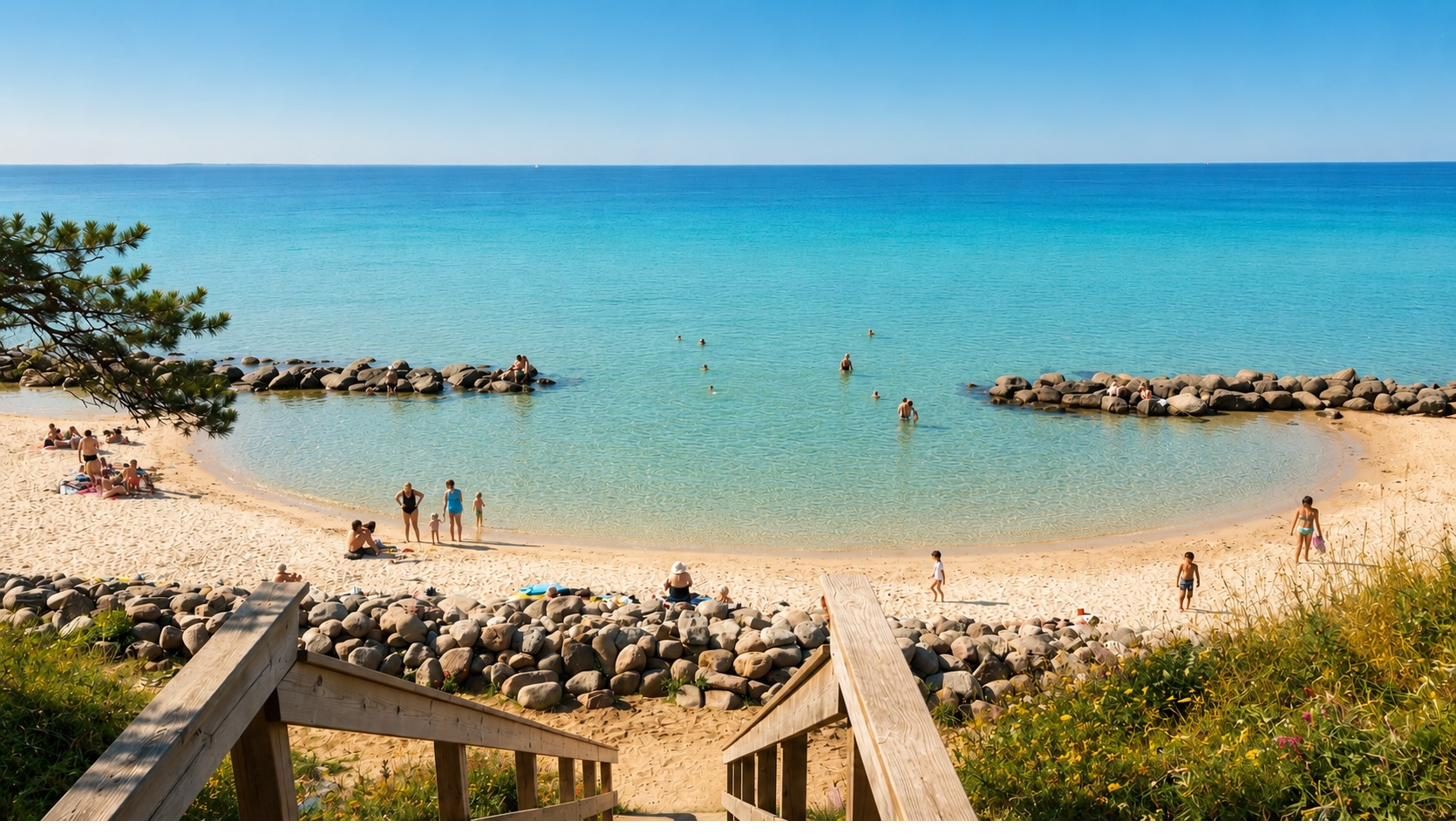 Vejby Strand – lagune og klinter ved Kattegat, Den Danske Riviera i Nordsjælland